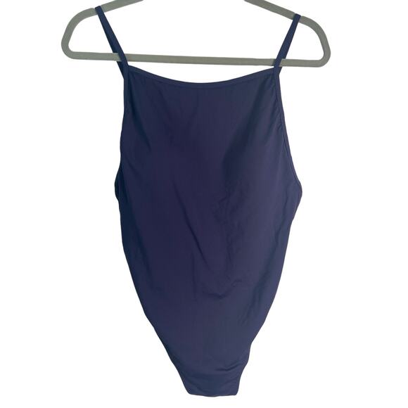 Andie Swim The Paloma One Piece Long Torso Swimsuit Navy Blue Size Medium Tall - Picture 3 of 8